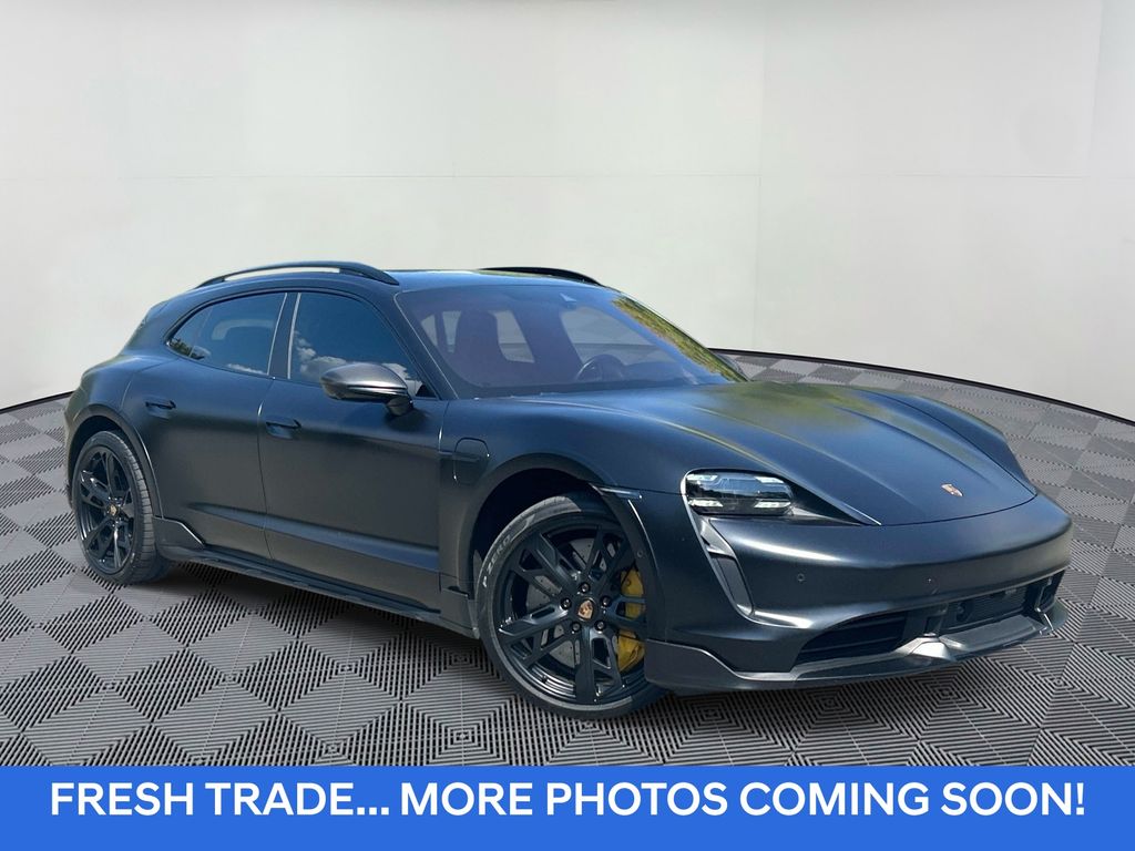 Black 2022 Porsche Taycan Wagon All-Wheel Drive 2-Speed Automatic