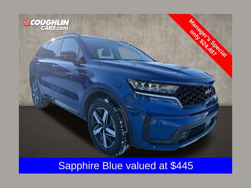 Sapphire Blue 2023 Kia Sorento EX FWD SUV / Crossover Front-Wheel Drive 8-Speed Dual Clutch