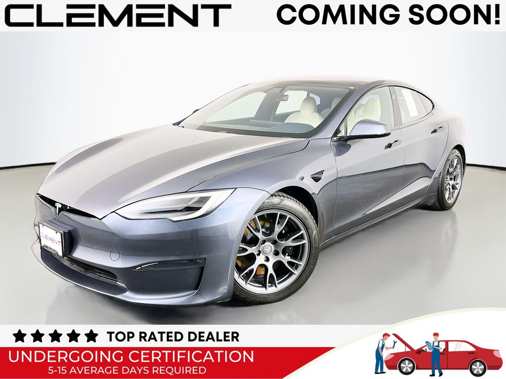 Midnight Silver Metallic 2022 Tesla Model S AWD Sedan All-Wheel Drive 1-Speed Automatic