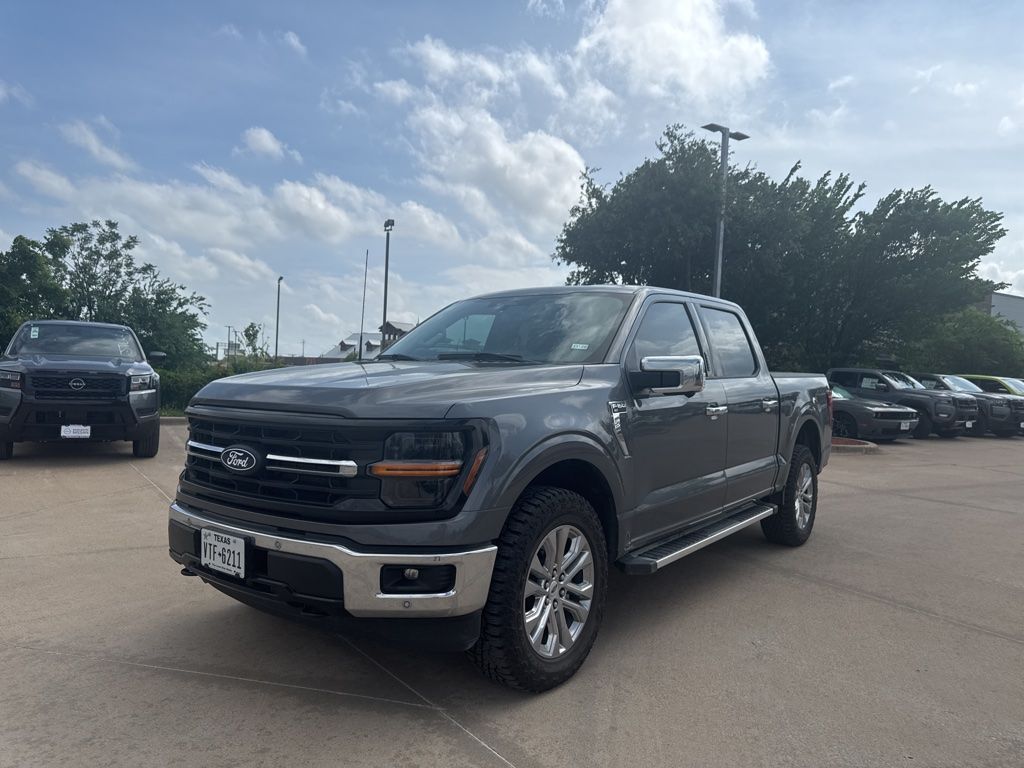 Gray Metallic 2024 Ford F-150 XLT SuperCrew 4WD Pickup Truck Four-Wheel Drive Automatic