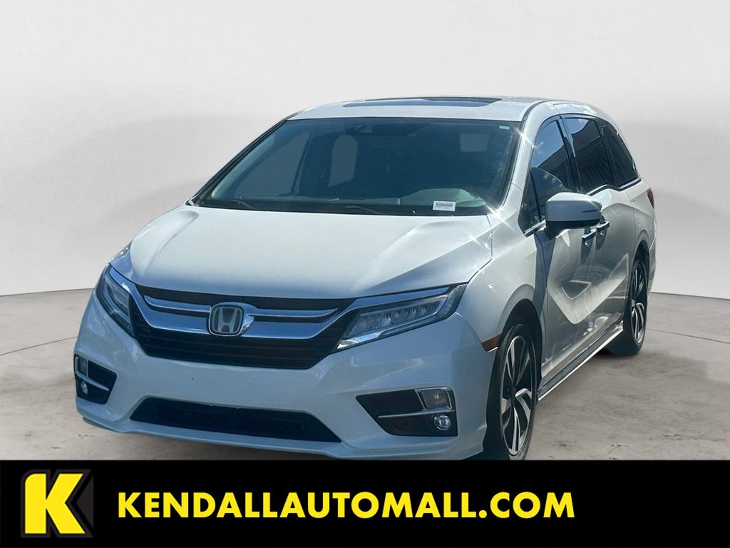 White 2019 Honda Odyssey Elite FWD Minivan Front-Wheel Drive Automatic