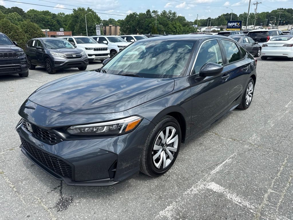 Meteorite Gray Metallic 2026 Honda Civic LX FWD Sedan Front-Wheel Drive Continuously Variable Transmission
