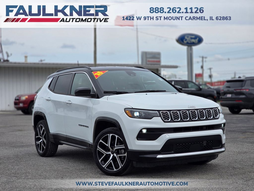 Bright White Clearcoat 2025 Jeep Compass Limited 4WD SUV / Crossover Four-Wheel Drive 8-Speed Automatic