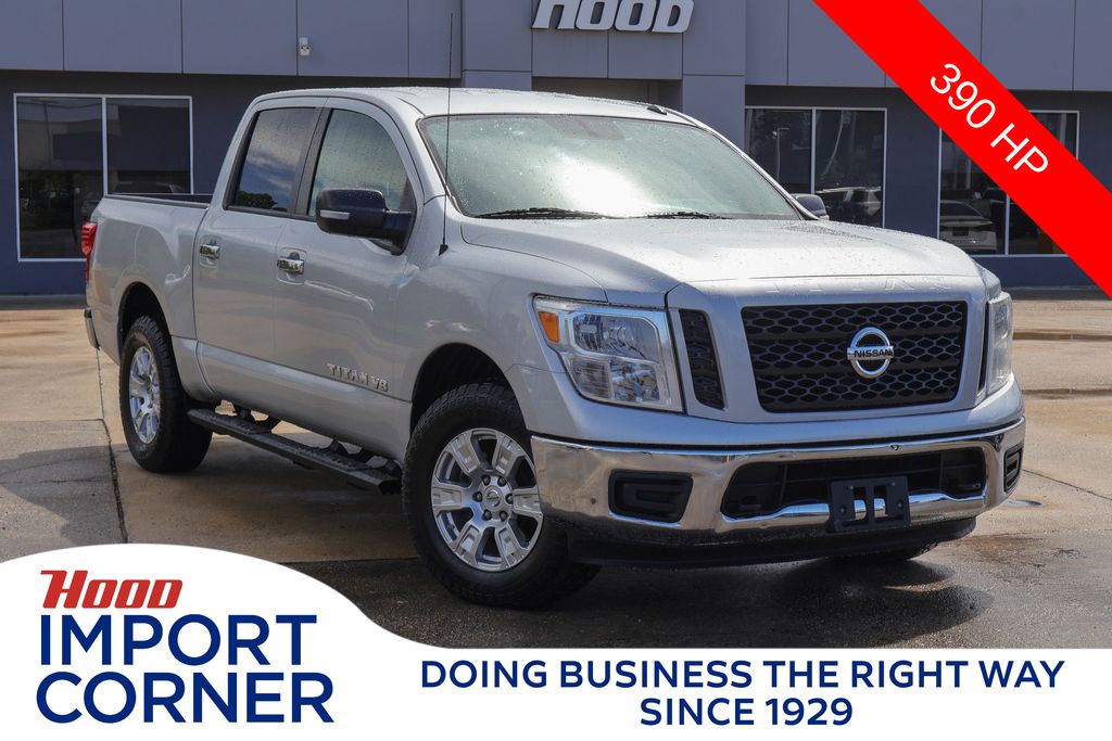 Brilliant Silver Metallic 2019 Nissan Titan SV Crew Cab 4WD Pickup Truck Four-Wheel Drive 7-Speed Automatic