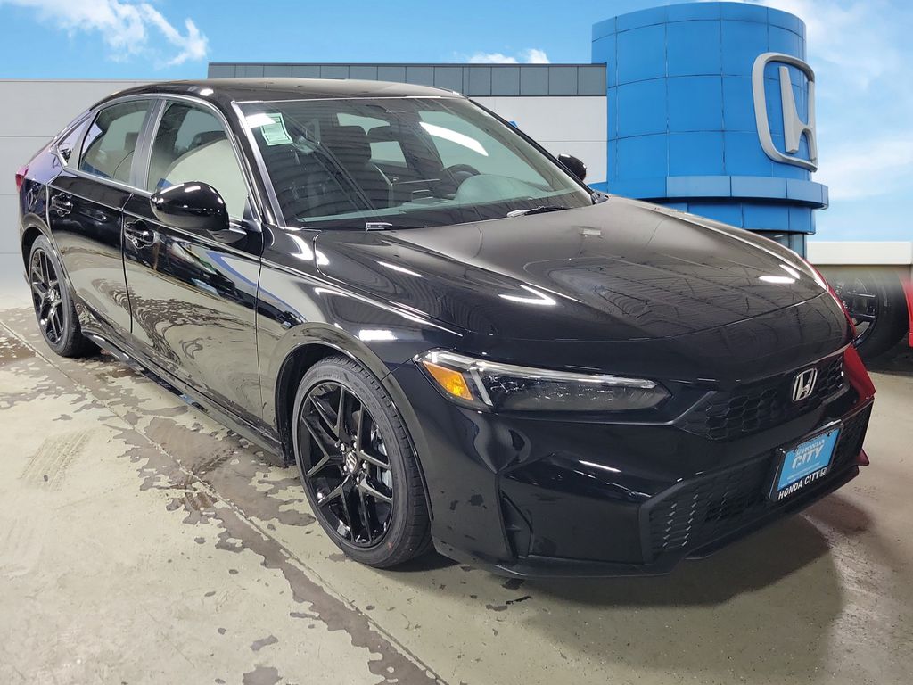 Crystal Black Pearl 2026 Honda Civic Sedan Front-Wheel Drive Continuously Variable Transmission