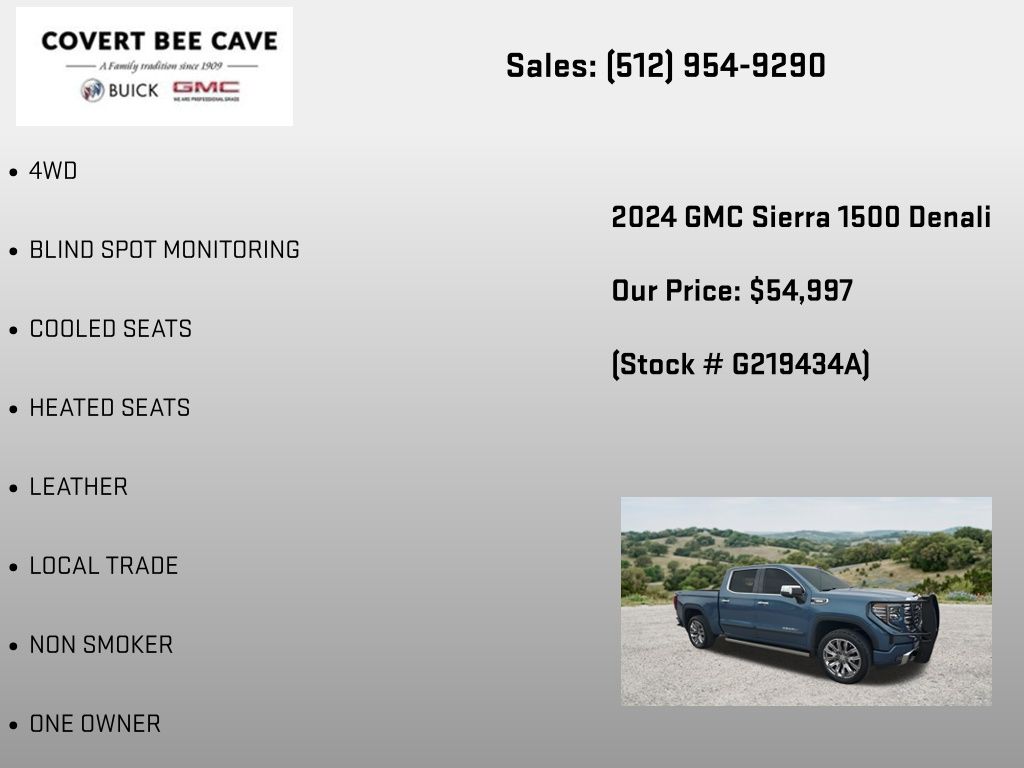 Used Car 2024 Gmc Sierra 1500  Denali For Sale Under $60,000 In Austin, Texas