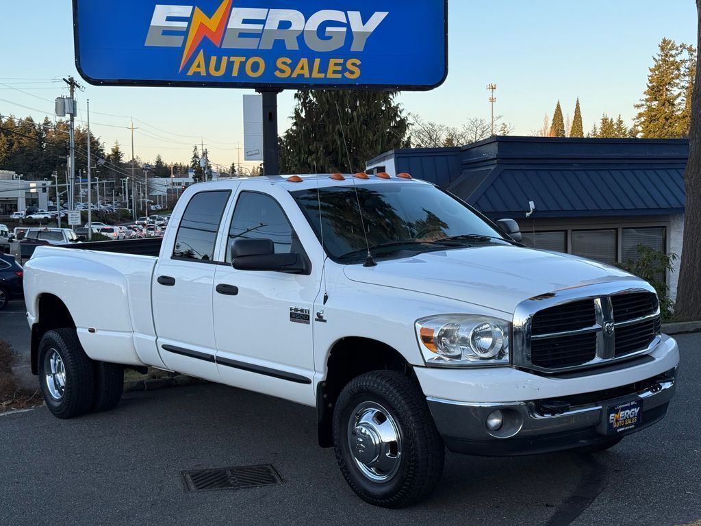 Bright White 2007 Dodge RAM 3500 Pickup Truck Four-Wheel Drive 6-Speed Automatic