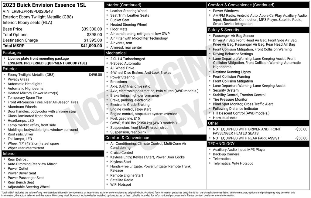 Certified Used 2023 Black Buick Essence image 38