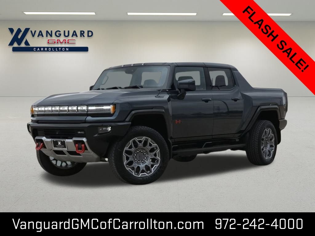 Gray (Graphite Blue Metallic) 2025 GMC Hummer EV Pickup 3X Crew Cab AWD Pickup Truck All-Wheel Drive 1-Speed Automatic