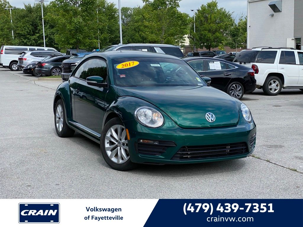 Bottle Green Metallic/Black Roof 2017 Volkswagen Beetle Hatchback Front-Wheel Drive 6-Speed Automatic