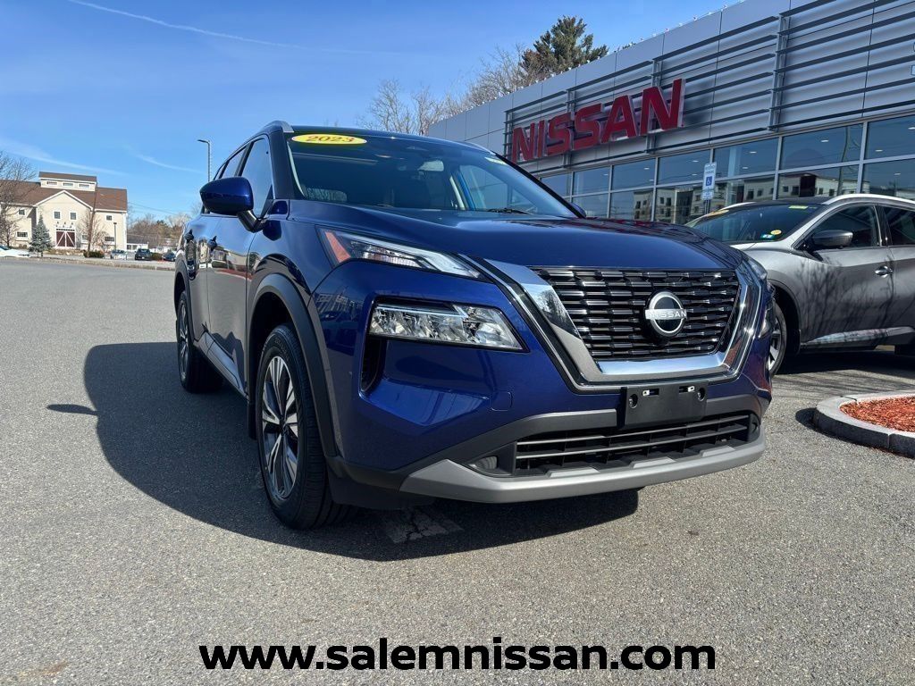 Caspian Blue Metallic 2023 Nissan Rogue SV AWD SUV / Crossover All-Wheel Drive Continuously Variable Transmission