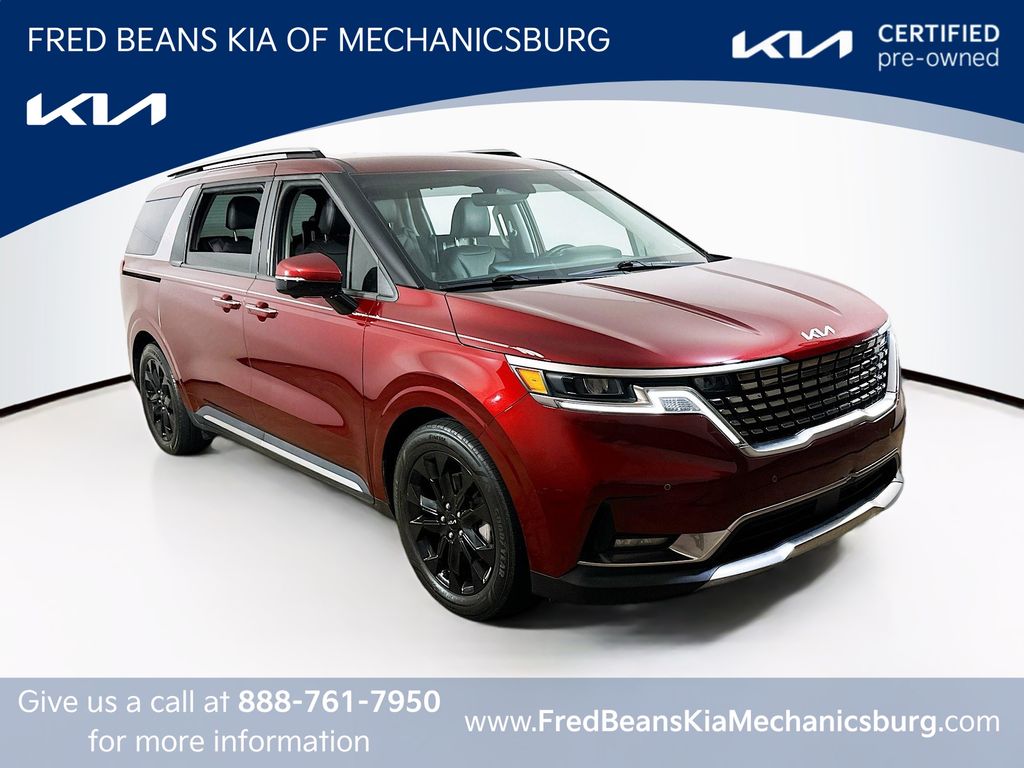 Flare Red 2023 Kia Carnival Minivan Front-Wheel Drive 8-Speed Automatic