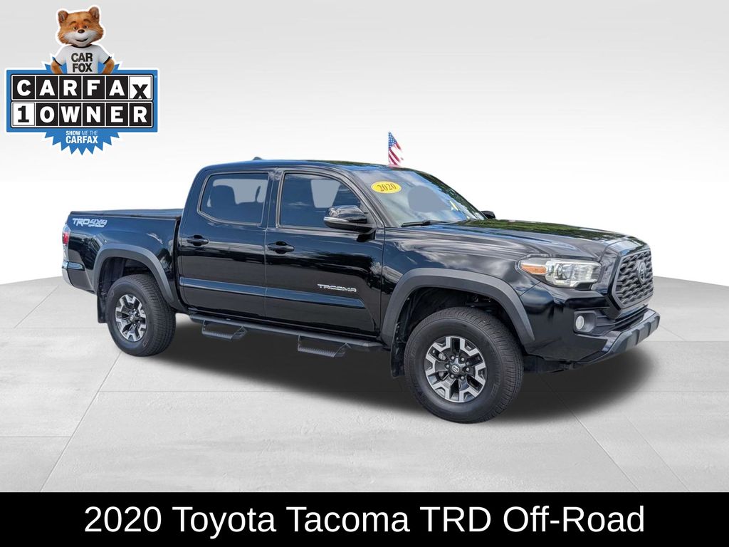 Midnight Black Metallic 2020 Toyota Tacoma Pickup Truck Four-Wheel Drive 6-Speed Automatic