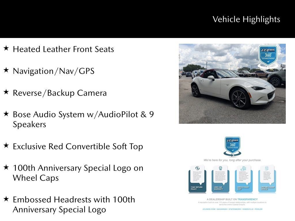 2020 Mazda MX-5 Miata 100th Anniversary