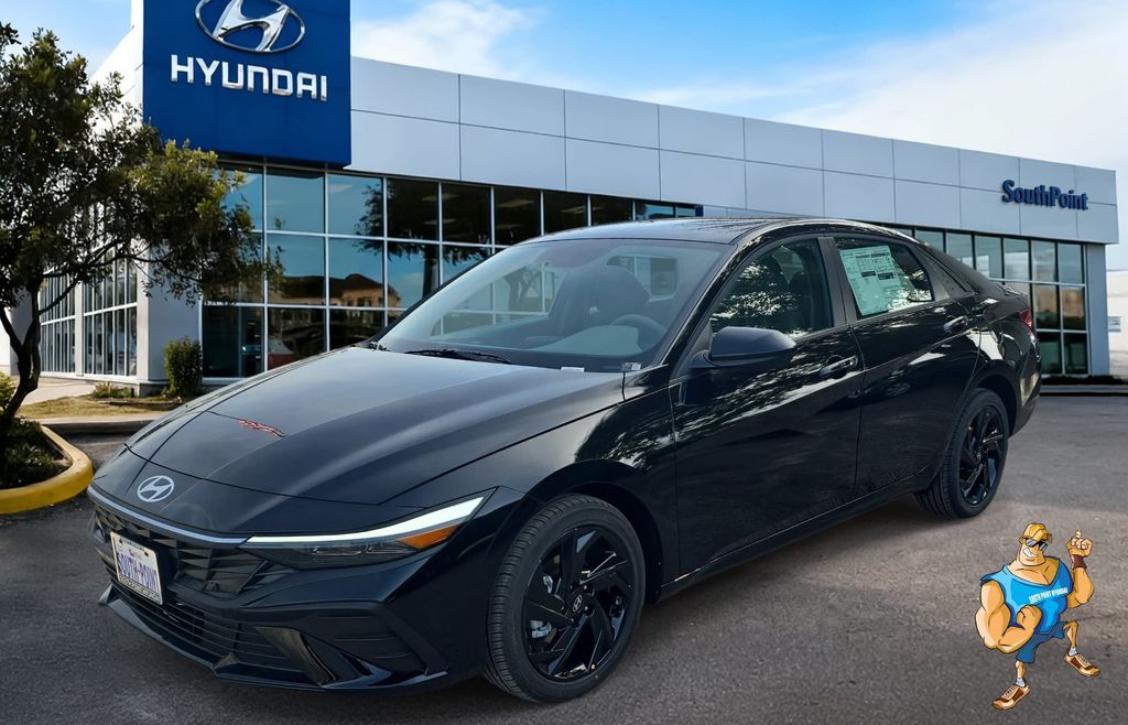 Abyss Black 2026 Hyundai Elantra Sedan Front-Wheel Drive Continuously Variable Transmission