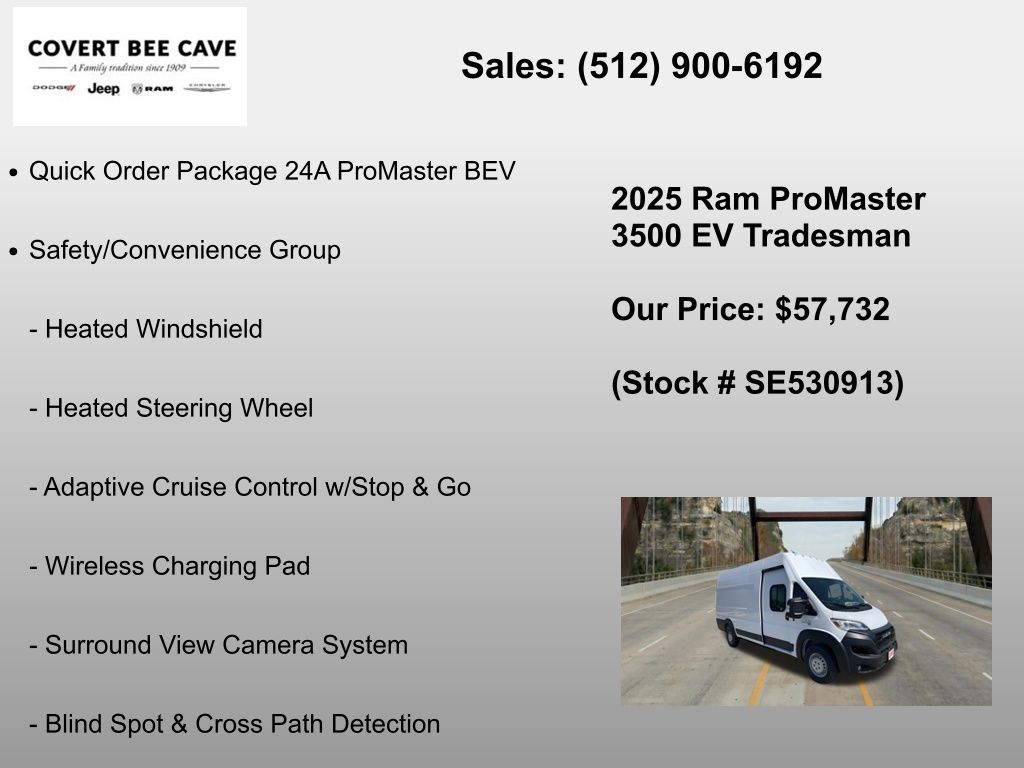 New Car 2025 Ram Promaster 3500 Ev  For Sale Under $60,000 In Austin, Texas