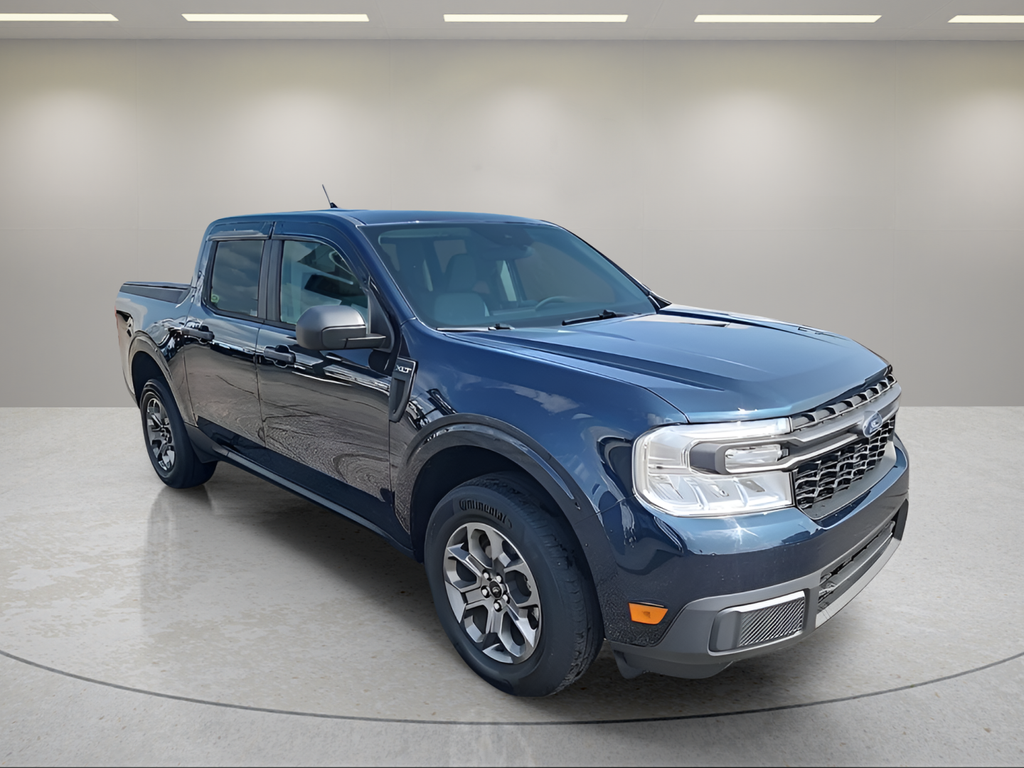 Alto Blue Tinted Clearcoat Metallic 2022 Ford Maverick Pickup Truck Front-Wheel Drive 8-Speed Automatic
