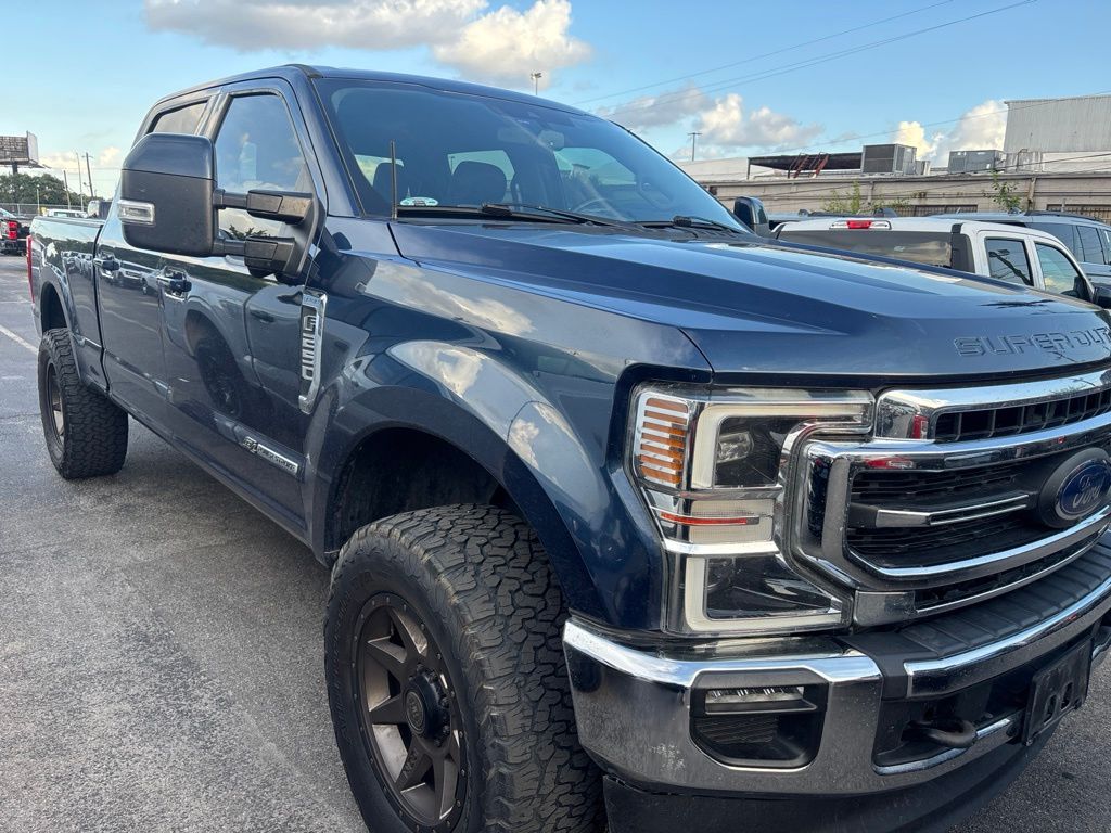 Blue 2020 Ford F-250 Super Duty Pickup Truck Four-Wheel Drive Automatic