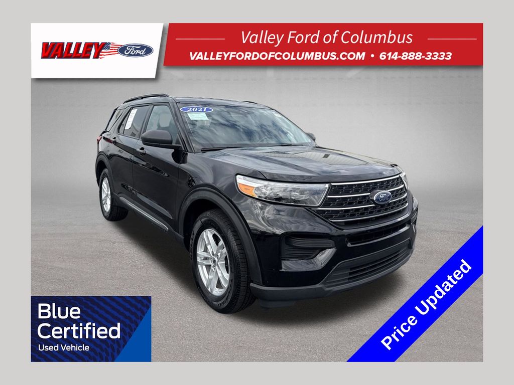 Black Metallic 2021 Ford Explorer SUV / Crossover All-Wheel Drive Automatic