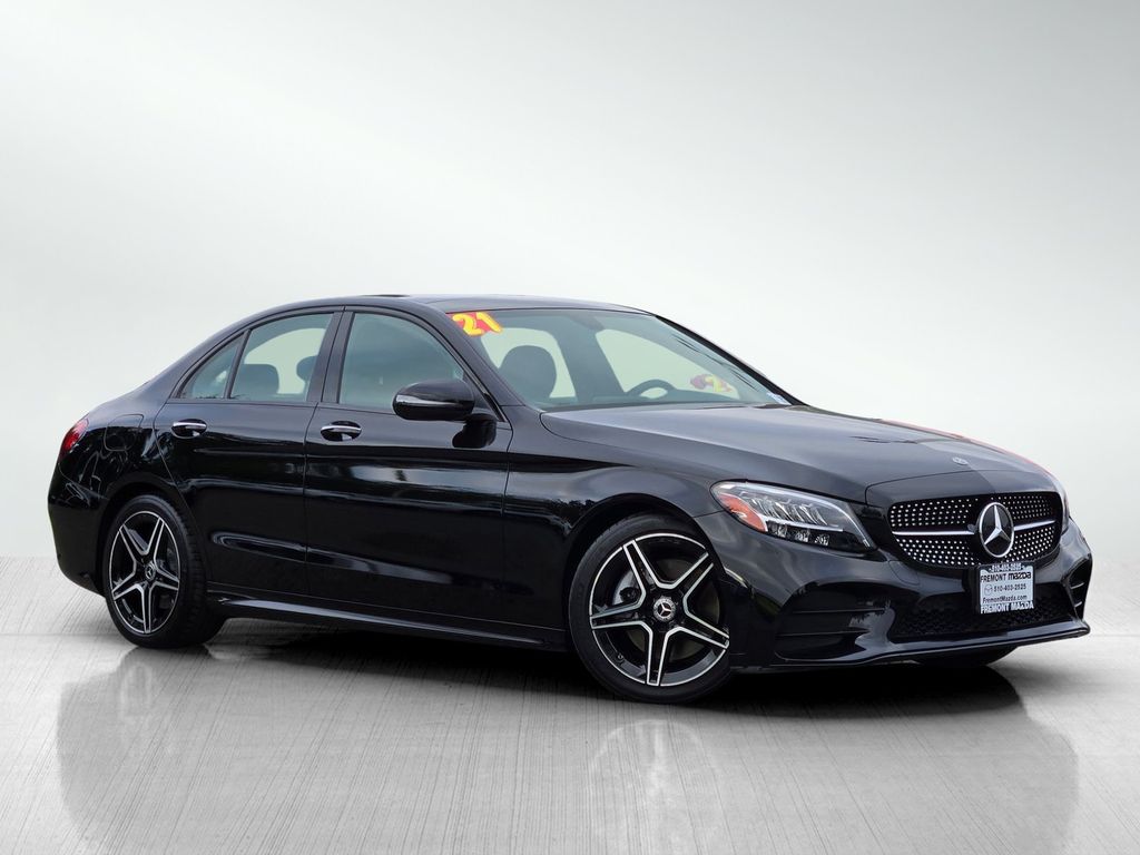Black 2021 Mercedes-Benz C-Class C 300 Sedan RWD Sedan Rear-Wheel Drive 9-Speed Automatic