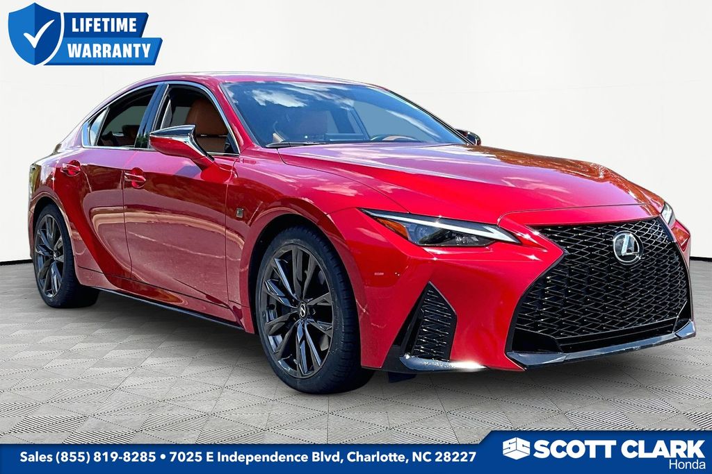 Infrared 2025 Lexus IS Sedan Rear-Wheel Drive 8-Speed Automatic