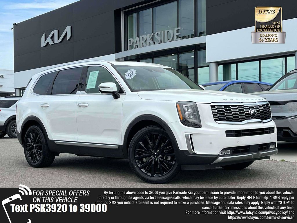 Snow White Pearl 2020 Kia Telluride SX FWD SUV / Crossover Front-Wheel Drive 8-Speed Automatic