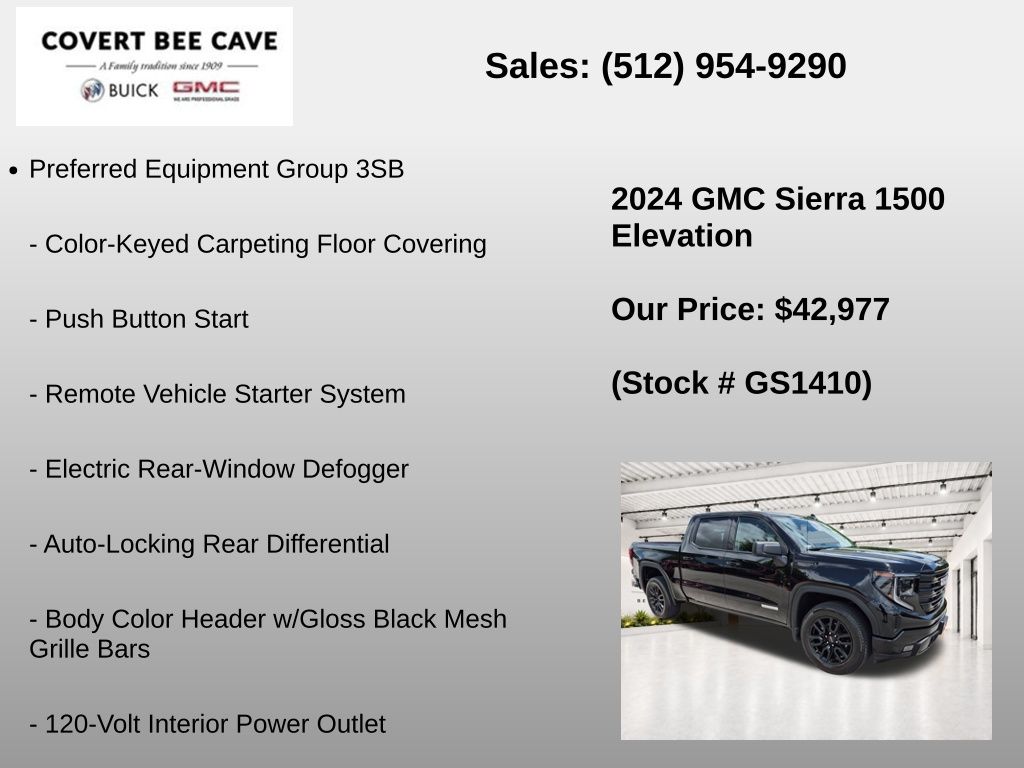 Used Car 2024 Gmc Sierra 1500  Elevation For Sale Under $50,000 In Austin, Texas