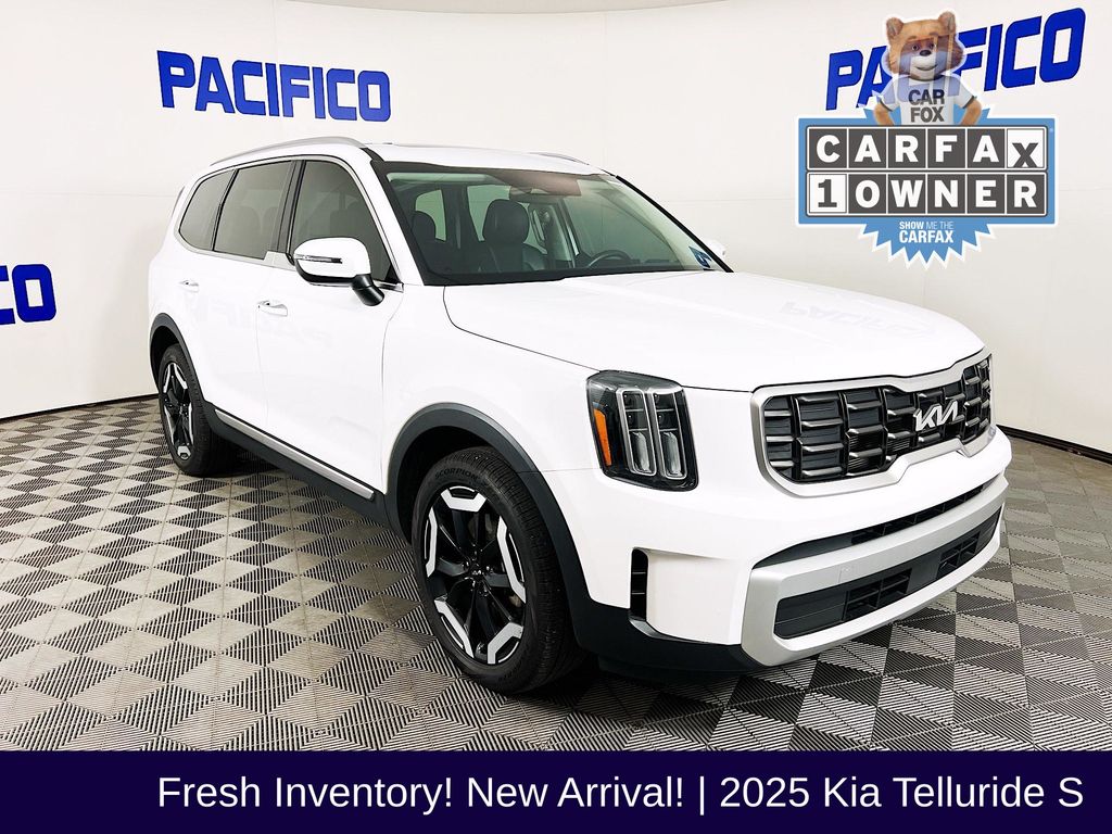 Glacial White Pearl 2025 Kia Telluride S AWD SUV / Crossover All-Wheel Drive 8-Speed Automatic