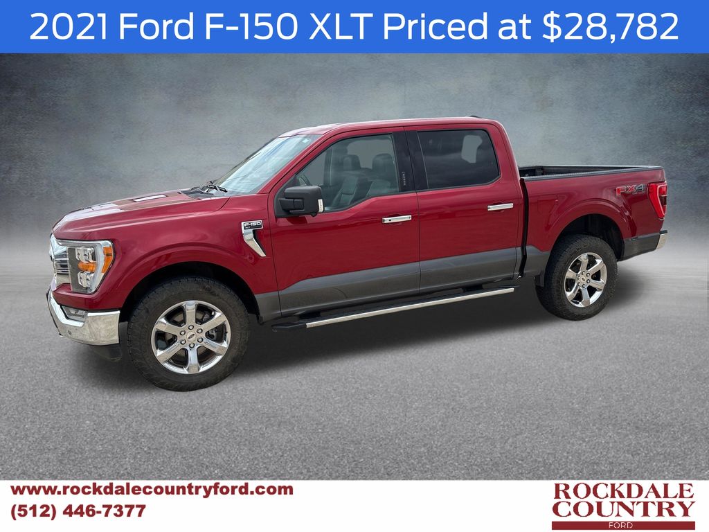 Rapid Red Metallic Tinted Clearcoat 2021 Ford F-150 XLT SuperCrew 4WD Pickup Truck Four-Wheel Drive Automatic