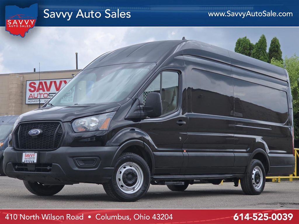 Black Metallic 2023 Ford Transit Cargo 250 High Roof Extended LB RWD Van Rear-Wheel Drive