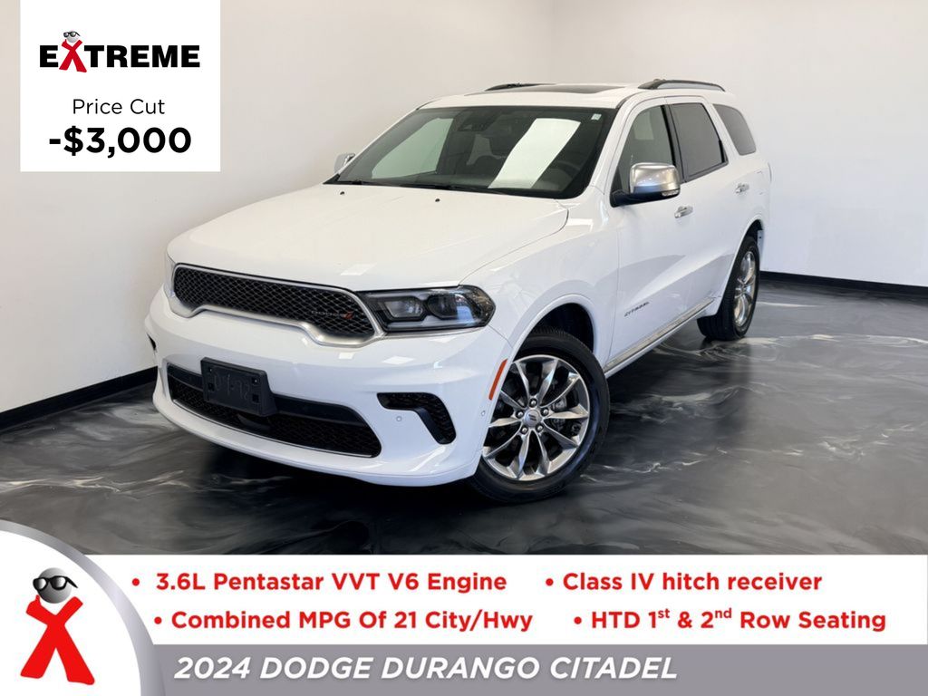 White Knuckle Clearcoat 2024 Dodge Durango SUV / Crossover All-Wheel Drive 8-Speed Automatic
