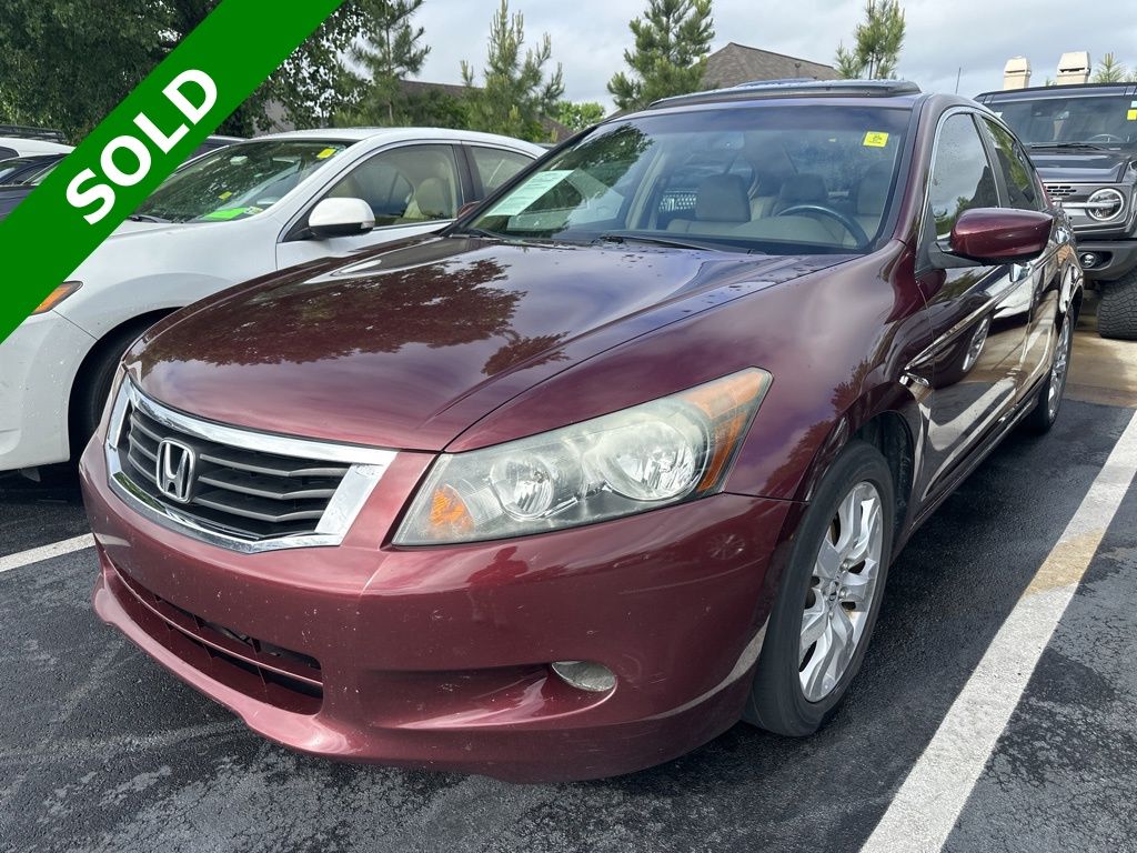 Basque Red Pearl 2008 Honda Accord EX-L V6 Sedan Front-Wheel Drive 5-Speed Automatic Overdrive