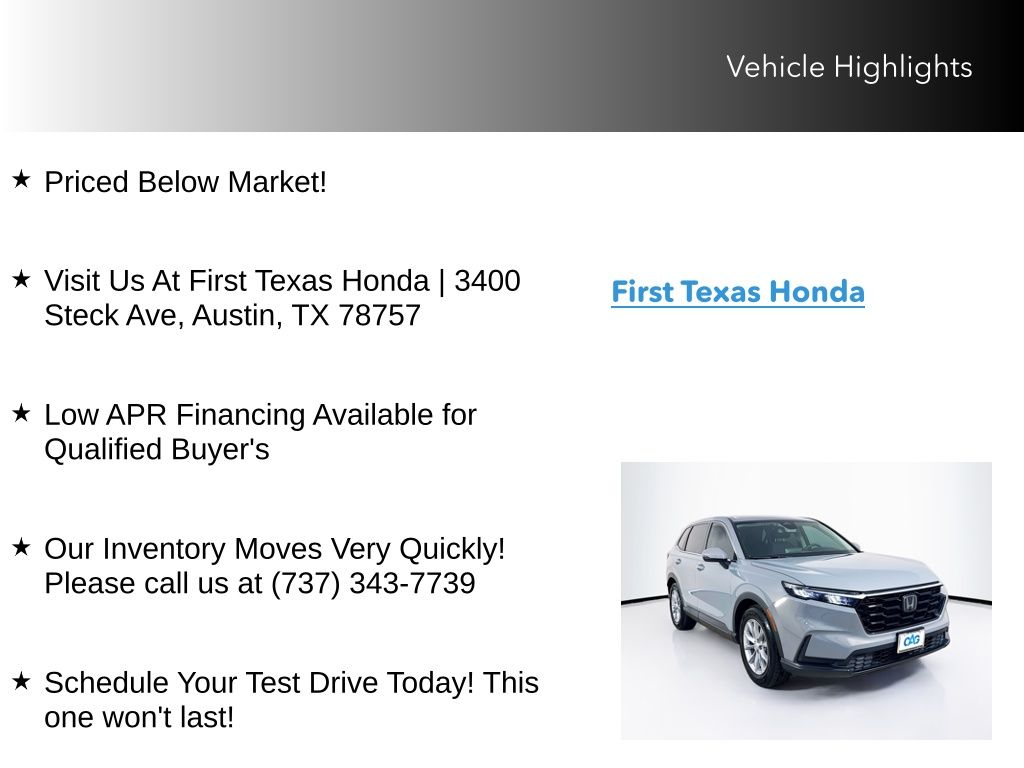 Used Car 2025 Honda Cr-v  Ex For Sale Under $35,000 In Austin, Texas