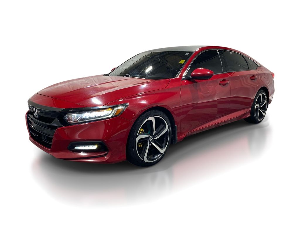 Red 2019 Honda Accord Sedan Front-Wheel Drive Continuously Variable Transmission