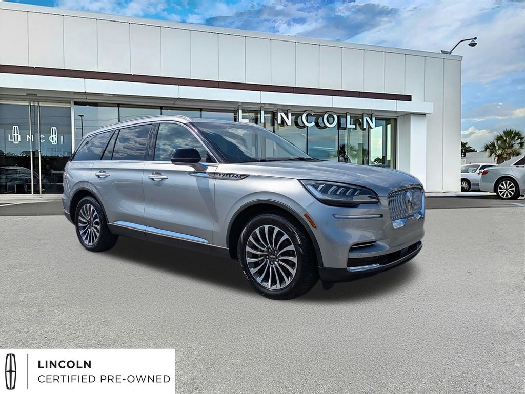 Silver Radiance Metallic Clearcoat 2023 Lincoln Aviator SUV / Crossover Rear-Wheel Drive Automatic