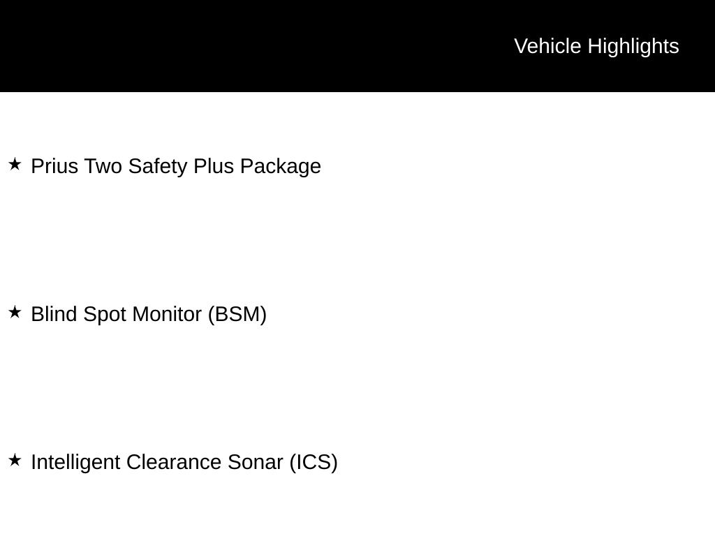 2018 Toyota Prius Two's photo