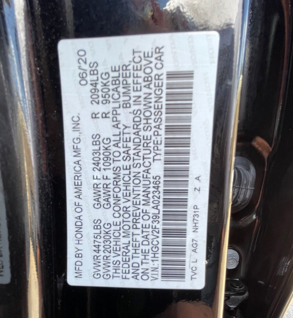 2020 Honda Accord Sport 2.0T Black at DeMontrond Auto Country