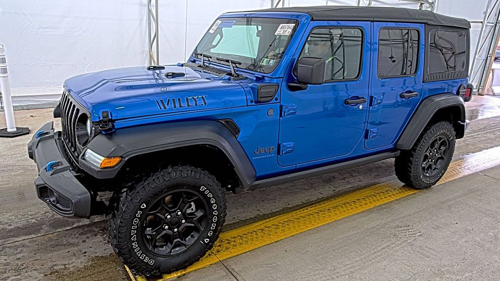 Hydro Blue Pearl Coat 2023 Jeep Wrangler 4xe Willys 4WD SUV / Crossover Four-Wheel Drive 8-Speed Automatic