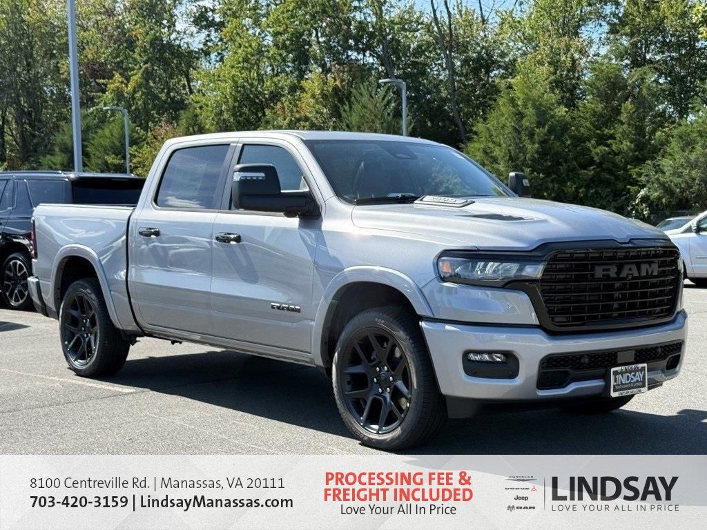 Billet Silver Metallic Clearcoat 2026 RAM 1500 Laramie Crew Cab 4WD Pickup Truck Four-Wheel Drive 8-Speed Automatic