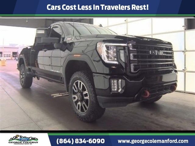 Onyx Black 2021 GMC Sierra 2500HD AT4 Crew Cab 4WD Pickup Truck Four-Wheel Drive Automatic