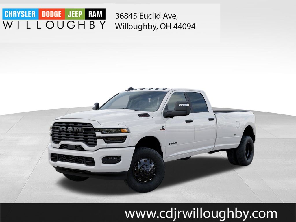 Bright White Clearcoat 2026 RAM 3500 Big Horn Crew Cab LB DRW 4WD Pickup Truck Four-Wheel Drive 8-Speed Automatic