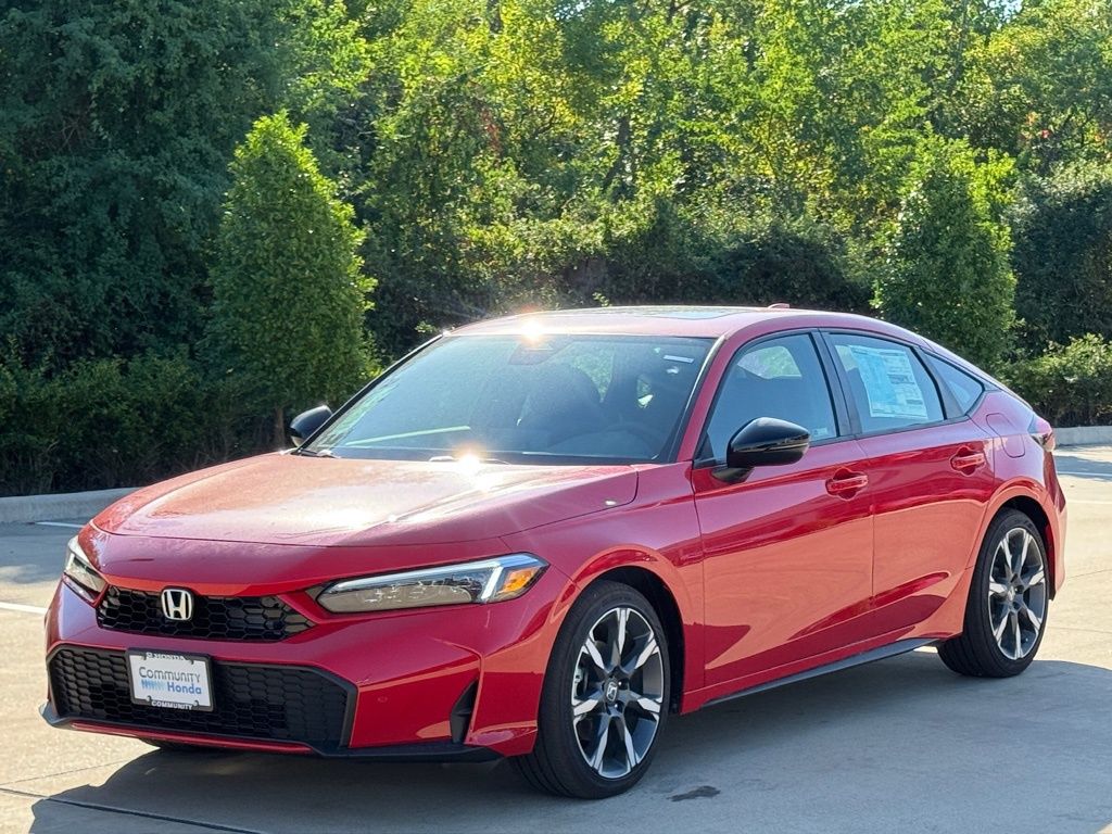 2026 Honda Civic Hybrid Sport Touring Red at Community Honda