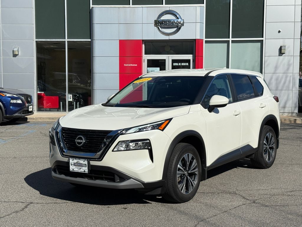 Pearl White Tricoat 2023 Nissan Rogue SUV / Crossover All-Wheel Drive Continuously Variable Transmission