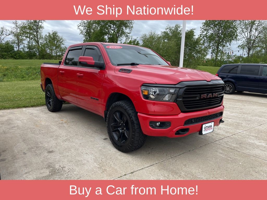 Flame Red Clearcoat 2020 RAM 1500 Pickup Truck Four-Wheel Drive 8-Speed Automatic