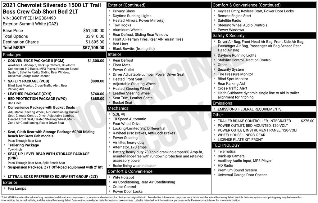 Used Car 2021 Chevrolet Silverado 1500  Lt Trail Boss For Sale Under $40,000 In Austin, Texas