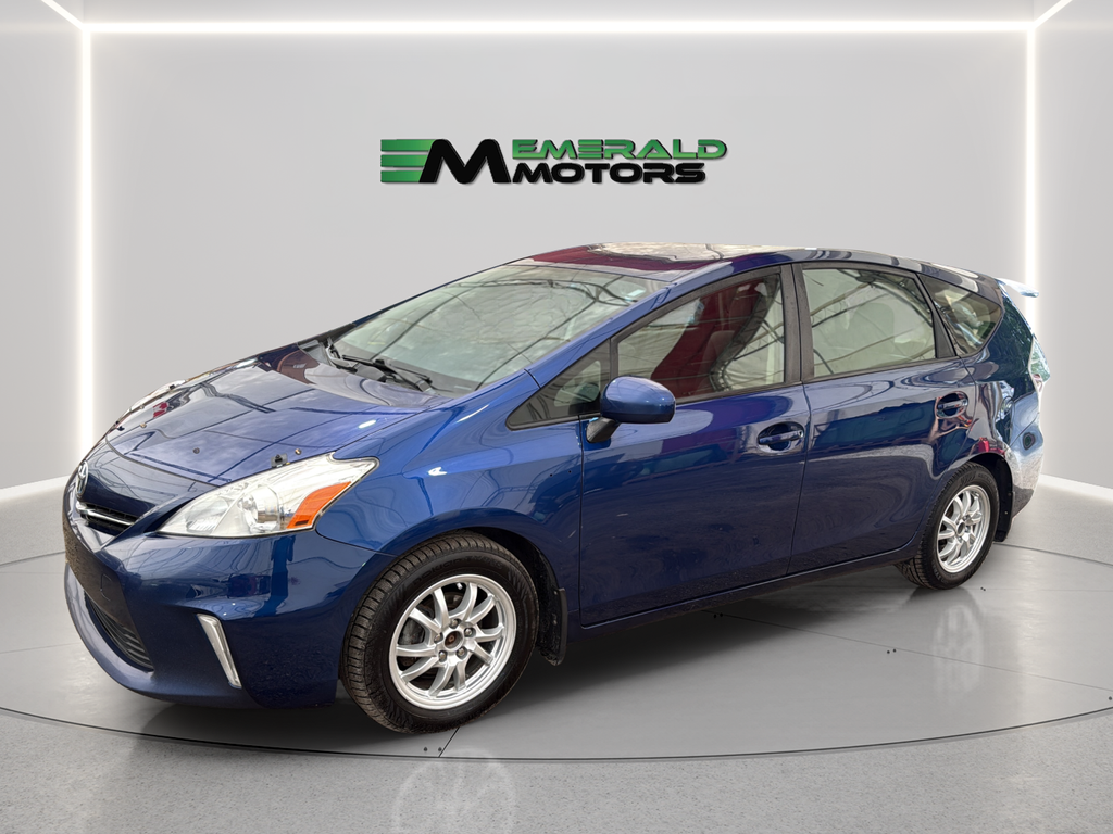 Blue 2014 Toyota Prius v Two FWD Wagon Front-Wheel Drive Continuously Variable Transmission