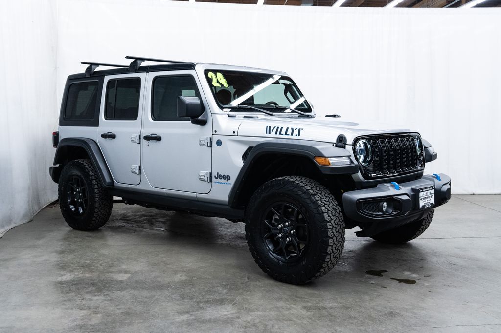 Silver Zynith Clearcoat 2024 Jeep Wrangler 4xe Willys 4WD SUV / Crossover Four-Wheel Drive 8-Speed Automatic