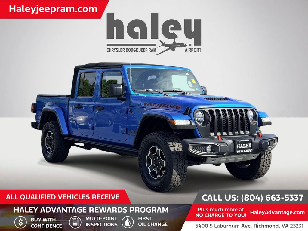 Hydro Blue Pearlcoat 2023 Jeep Gladiator Mojave Crew Cab 4WD Pickup Truck Four-Wheel Drive 8-Speed Automatic