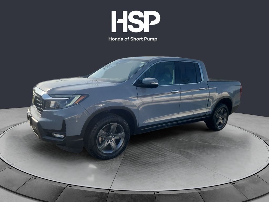 Gray (Modern Steel Metallic) 2023 Honda Ridgeline RTL-E AWD Pickup Truck All-Wheel Drive 9-Speed Automatic