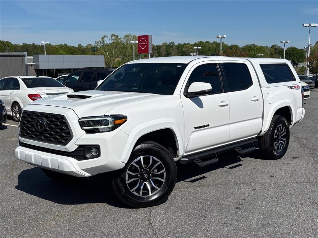 White 2022 Toyota Tacoma TRD Sport Double Cab 4WD Pickup Truck Four-Wheel Drive 6-Speed Automatic